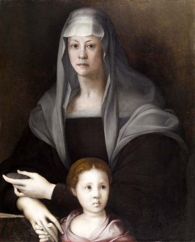 maria salviati de medici with giulia de medici